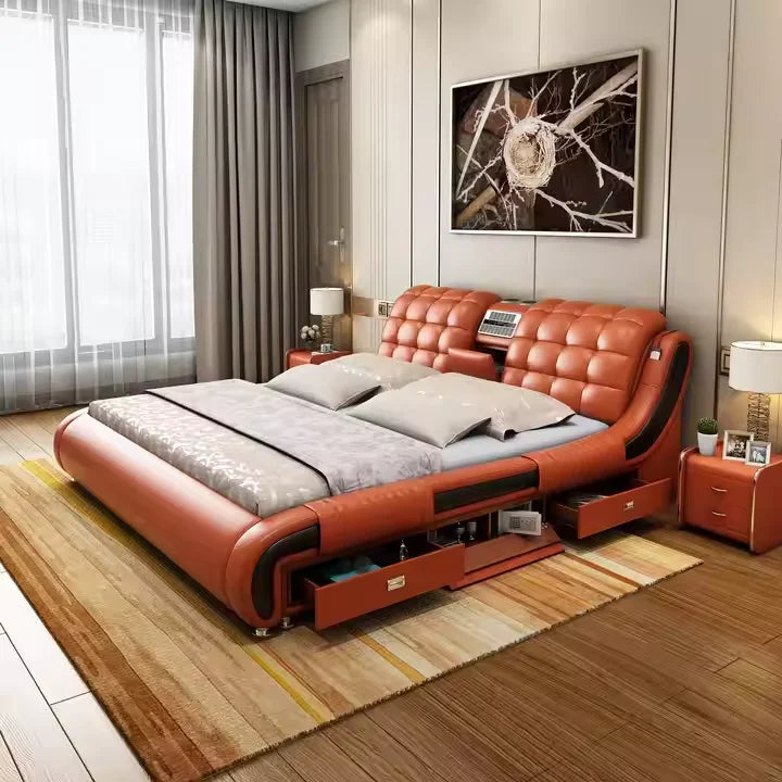 Relaxing Heated Massage Memory Foam Bed