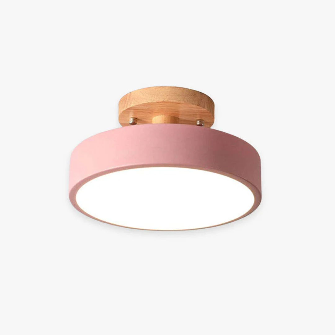 Modern Round LED Ceiling Light - Nova-Wood-Nora Luxe