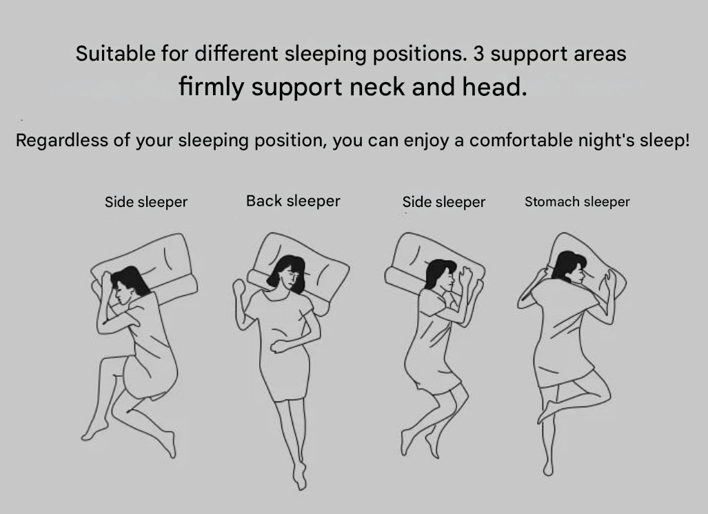 Orthopedic Pillow - ComfortAlign™-Black-Nora Luxe