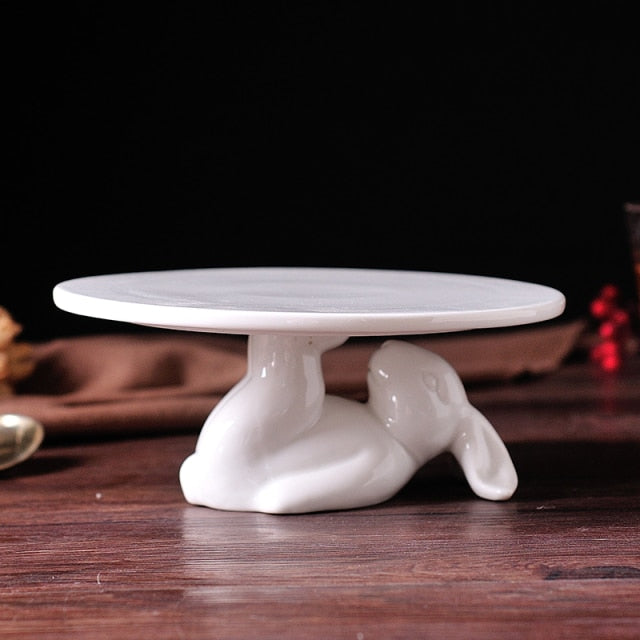 Adorable Bunny Porcelain Serving Dish Tray