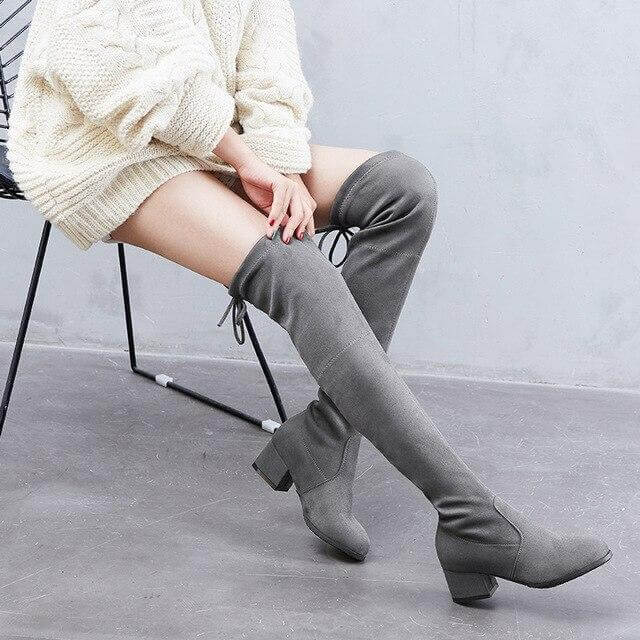 Trendy Tall Knee High Heel Boots