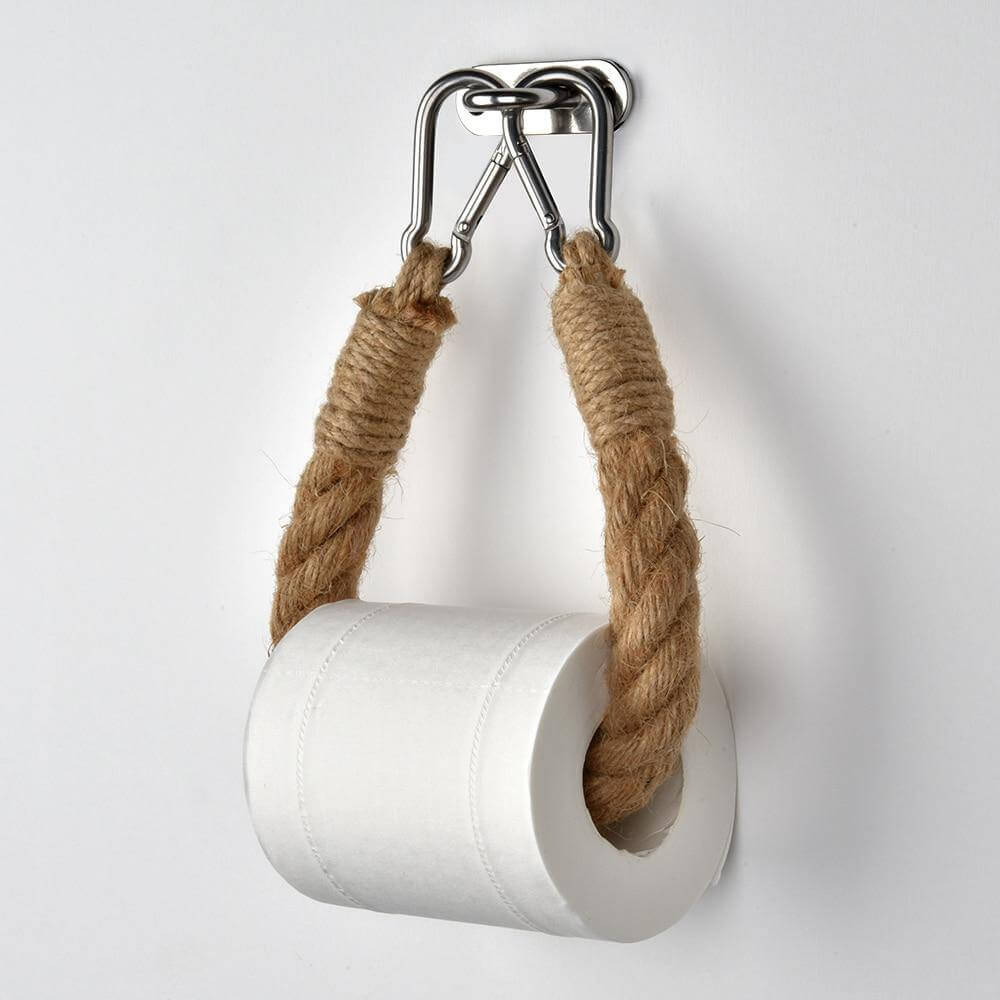 Rustic Twine Bathroom Tissue Holder - Pexav