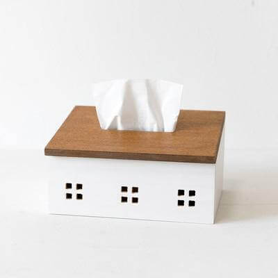Rustic Wooden Home Tissue Holder