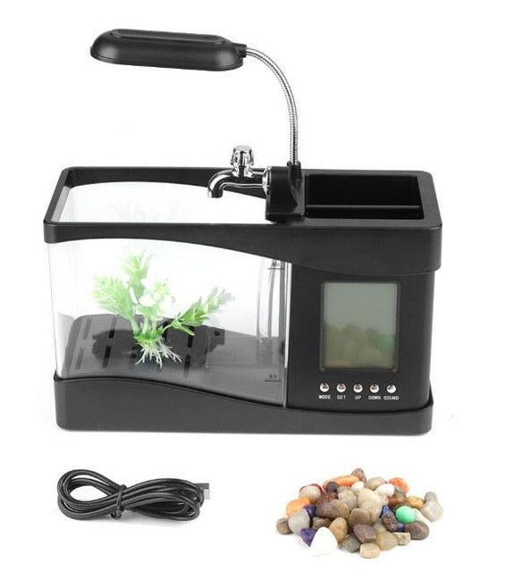Compact Digital Clock Aquarium Tank