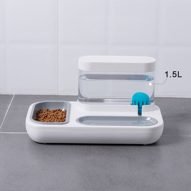 Interactive Dual Pet Food Dispenser