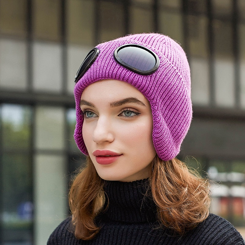 Classic Cozy Aviator Beanie Hat