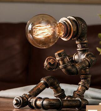 Metal Industrial Style Robot Table Lamp