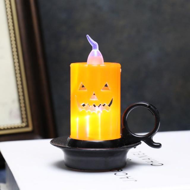 Spooky Pumpkin LED Halloween Candle Lamps
