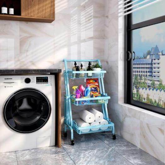 Compact Collapsible Kitchen Shelf Organizer