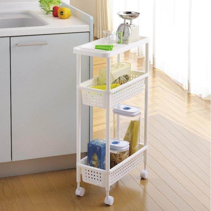 Compact Adjustable Narrow Kitchen Shelf Unit - Pexav