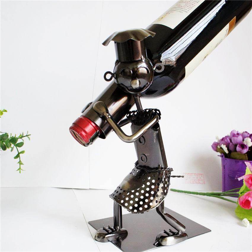 Unique Metal Figure Wine Holder - Pexav
