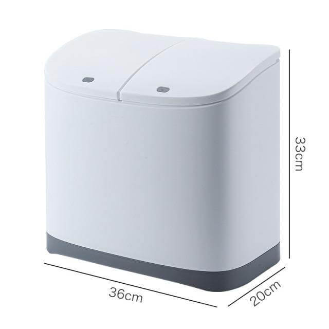 Big 2-Tier Rolling Trash Can