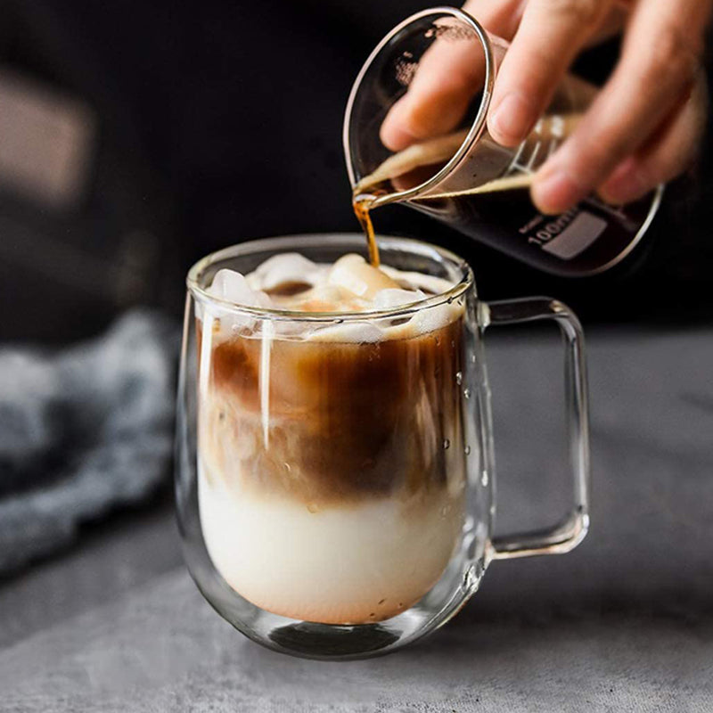 Premium Thermal Double Walled Glass Coffee Mug - Pexav