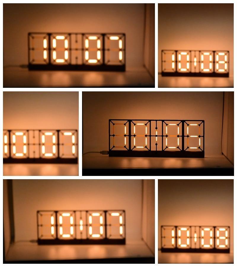 Contemporary Reversible LED Digital Clock - Pexav