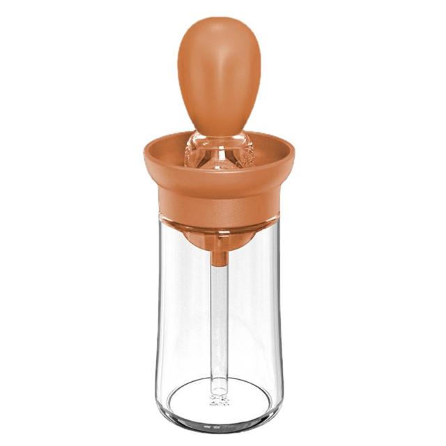 Clear Glass Sauce Dispenser Bottle