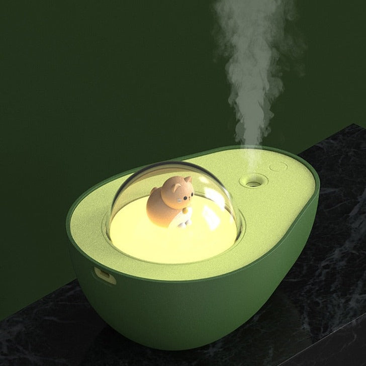 Adorable Green Night Light Humidifier Lamp - Pexav