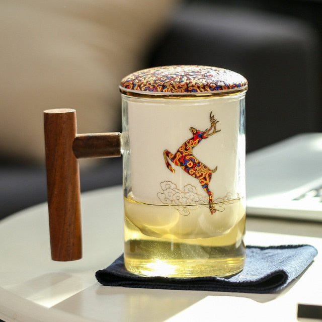 Unique Loose Leaf Tea Infuser Ceramic Mug Set