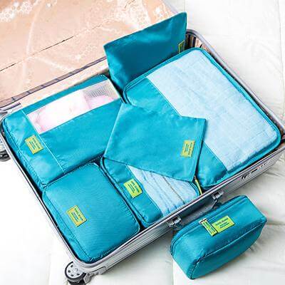 Travel 7pc Waterproof Storage Cube Set