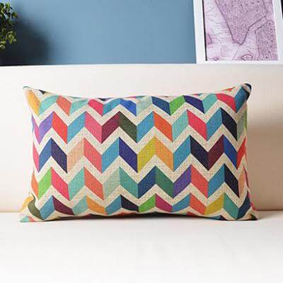 Vibrant Geometric Throw Pillow Cover