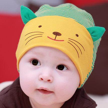 Adorable Cat Stripe Baby Beanie