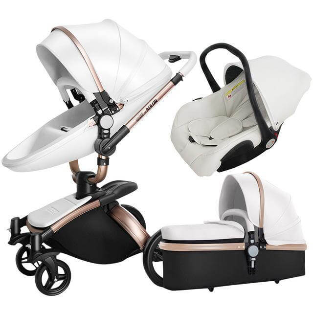 Convertible 3 in 1 Baby Pram with Rotating Seat