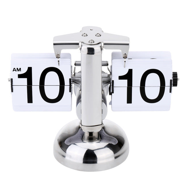 Compact Vintage Flip Desk Clock