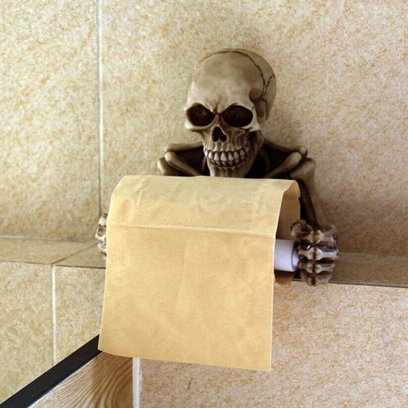 Dark Skull Bathroom Paper Holder - Pexav