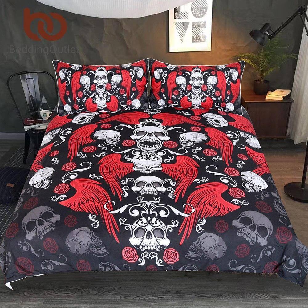 Dark Floral Soft Bedding Set - Pexav