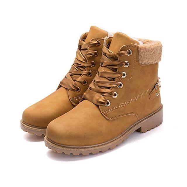 Classic Women's Lace Up Low Heel Boots