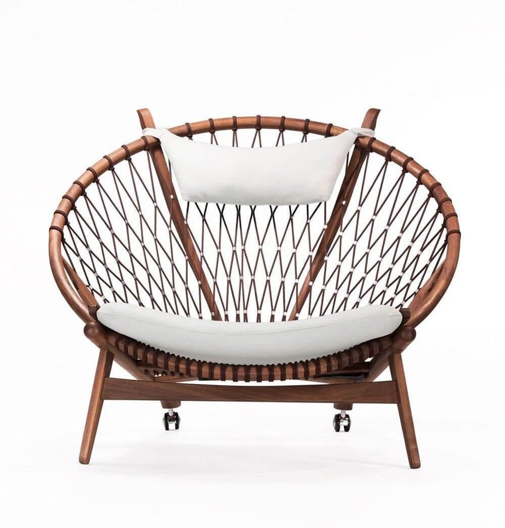 Brown Wooden Round Chair - Pexav