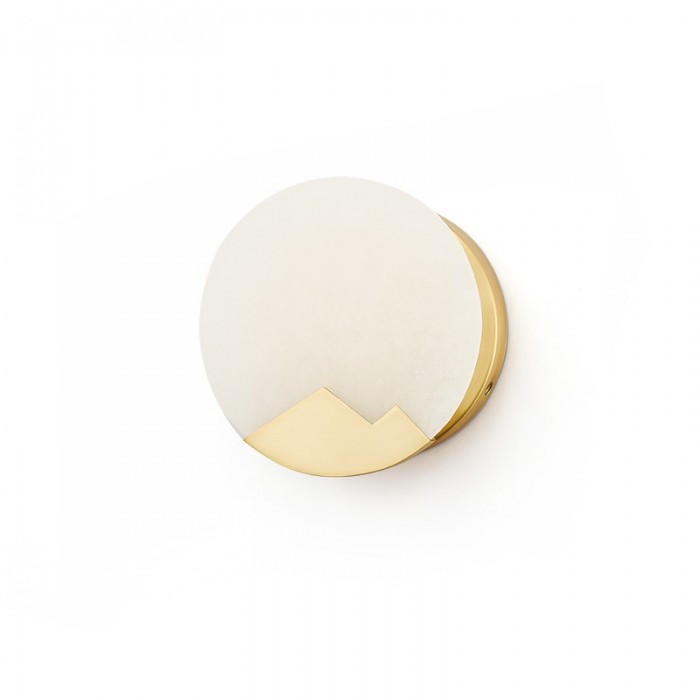 Pure Copper Marble Moon Wall Light