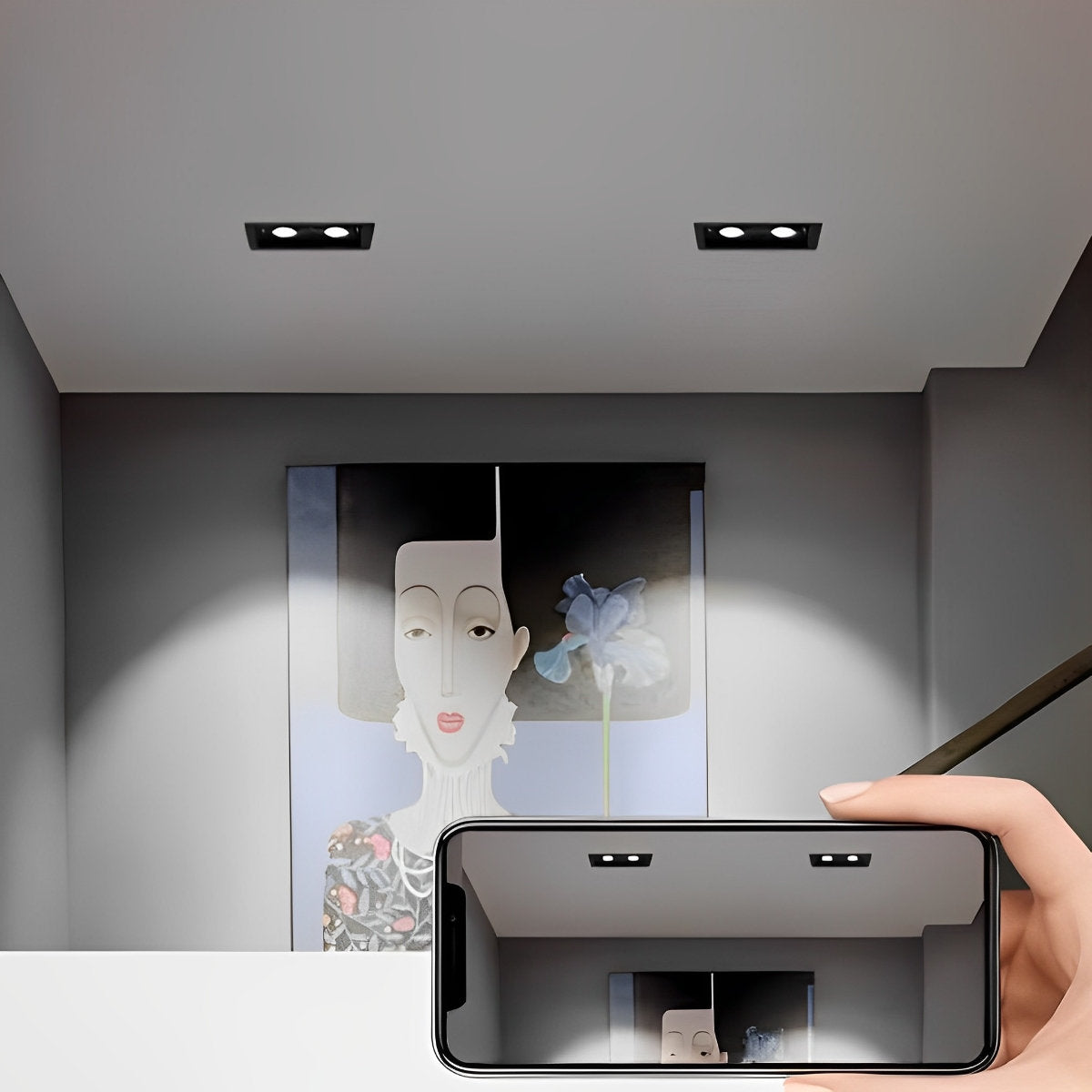 Slim LED Recessed Ceiling Light with Dimmer