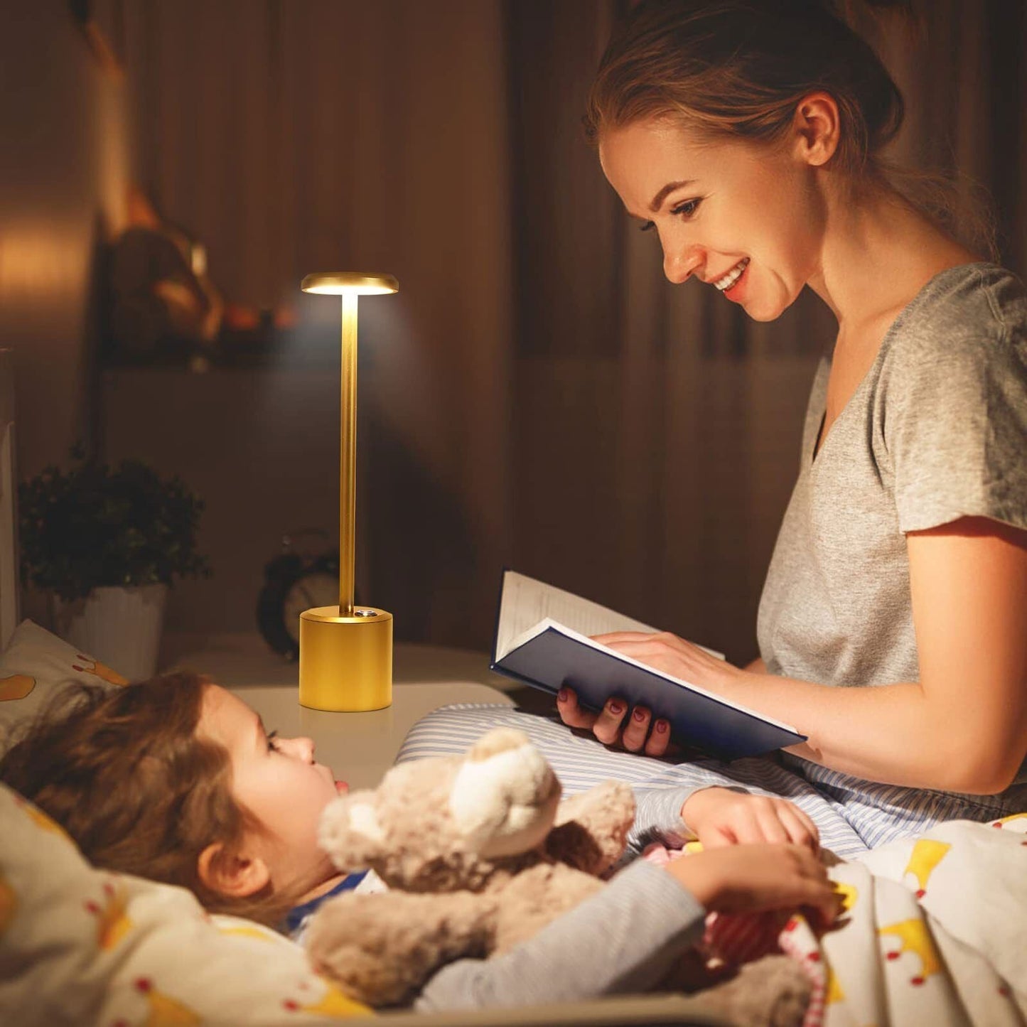 Stylish Portable Battery LED Side Table Lamp
