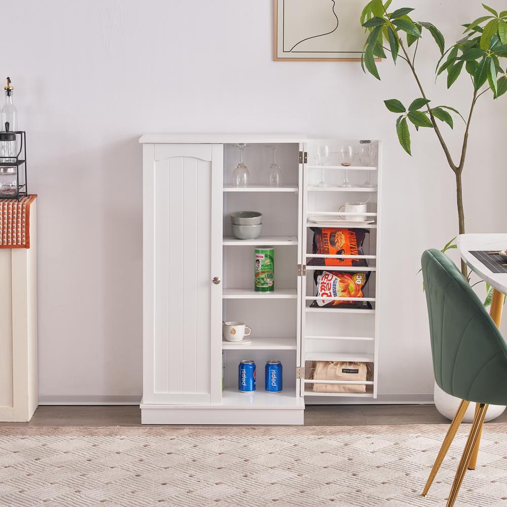 White Wooden Storage Cabinet