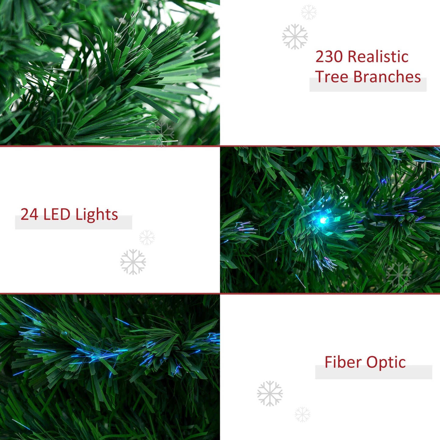 Tall 6Ft LED Lit Christmas Tree with Bright Decorations