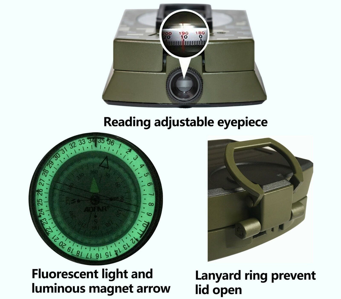 Tactical Metal Compass for Outdoor Hiking Navigation