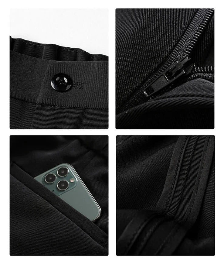 Stylish Draped Men's Trousers - Finn-Black-S-Nora Luxe