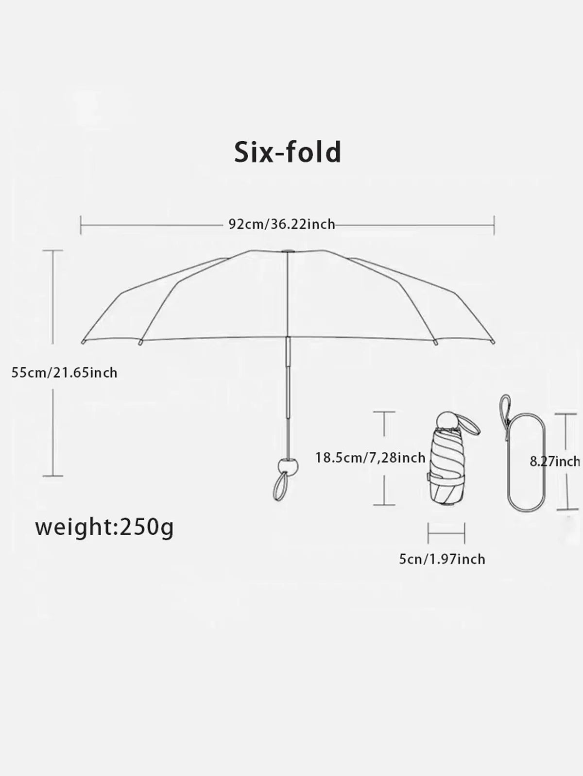 Compact Folding Waterproof Travel Umbrella