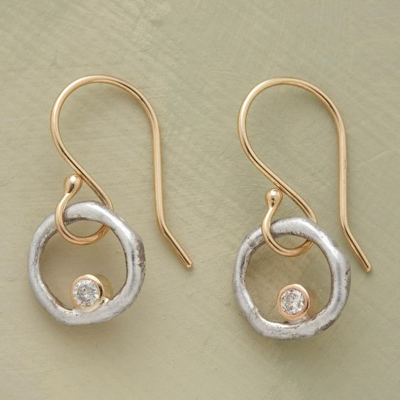 Classic Gold and Silver Dangle Earrings - Pexav