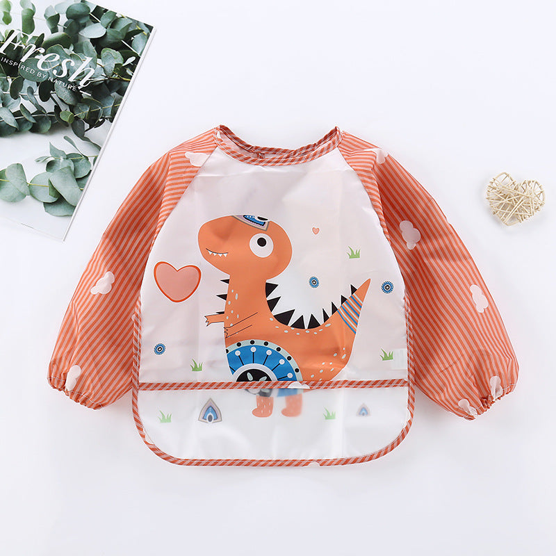 Waterproof Baby Bib with Sleeves-B-0-3 years old-Nora Luxe