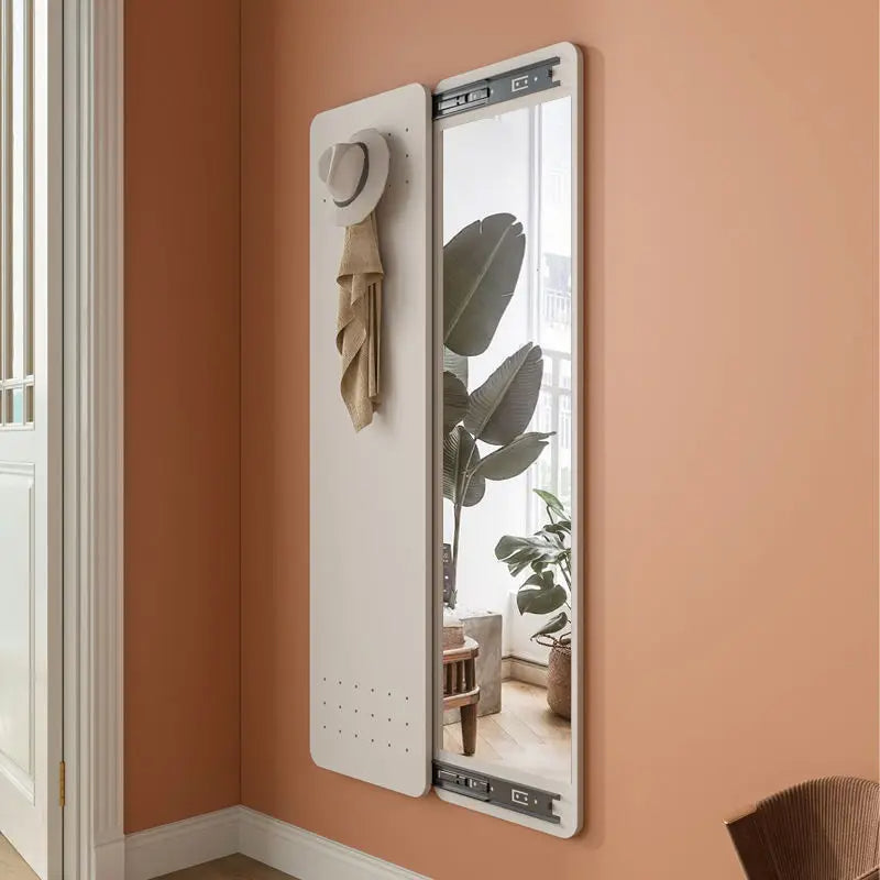 Wall Mount Slim Over Door Mirrored Closet Organizer