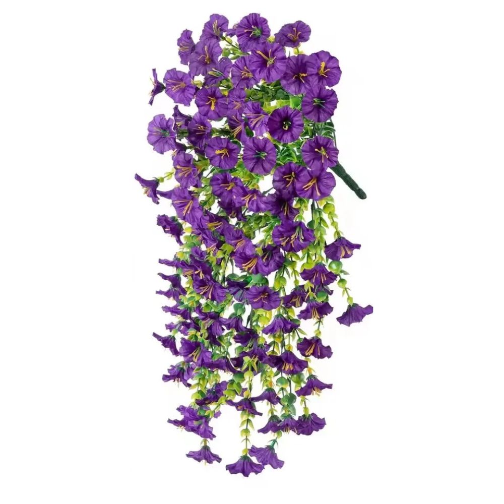 Weatherproof Fake Flower Hanging Basket Decoration