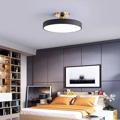 Simple White Round Ceiling Light Fixture