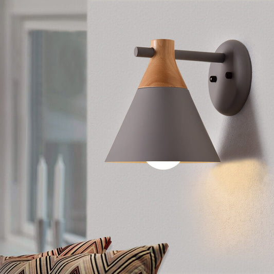 Rustic Wood Wall Light – Contemporary LED Sconce for Home - Pexav