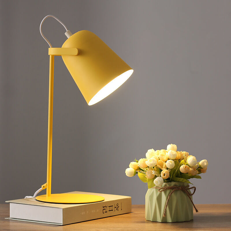 Vibrant Metal Desk Table Lamp – Simple 1-Light Contemporary Style - Pexav