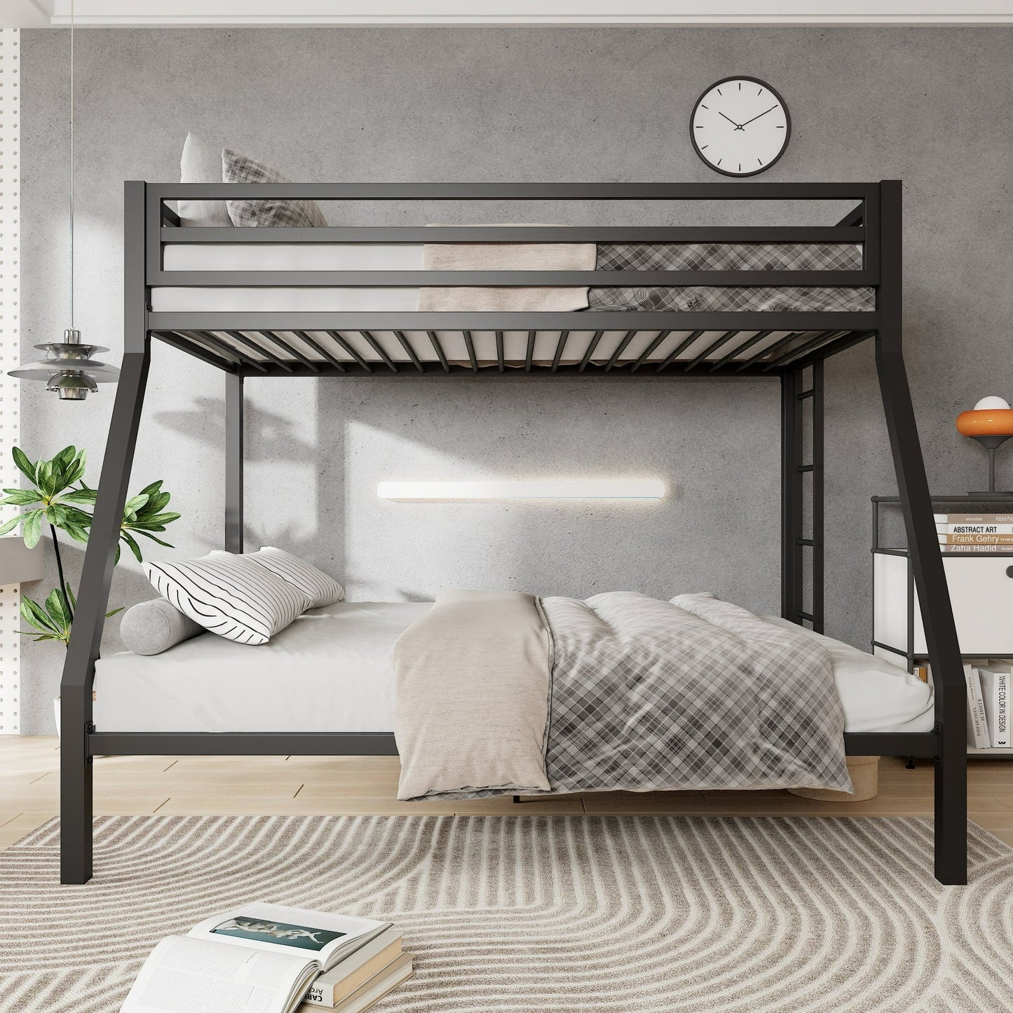 Space Saving Metal Twin Bunk Bed Frame - Pexav