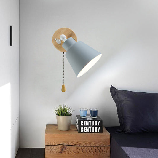 Simple Wood and Metal Wall Lamp - Pexav