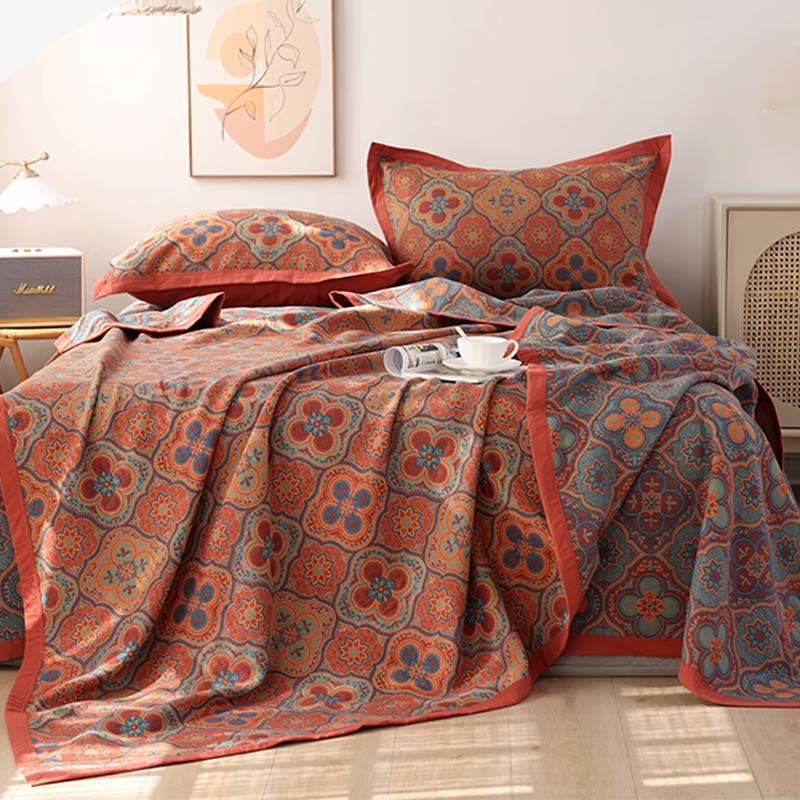 Soft Floral Reversible Quilt for Full Queen King Beds - Pexav
