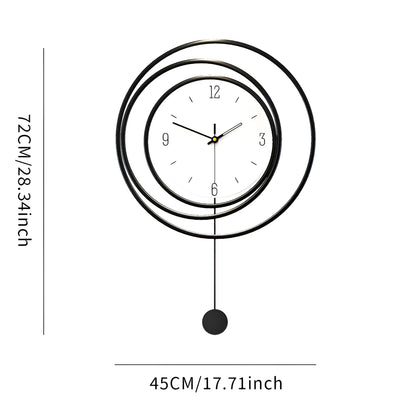 Simple Silver Wall Clock