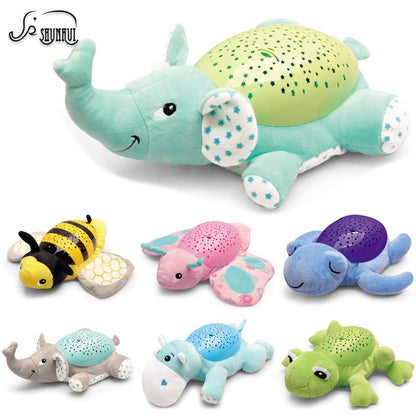 Soft Baby Night Light Plush Toy With Music Projector